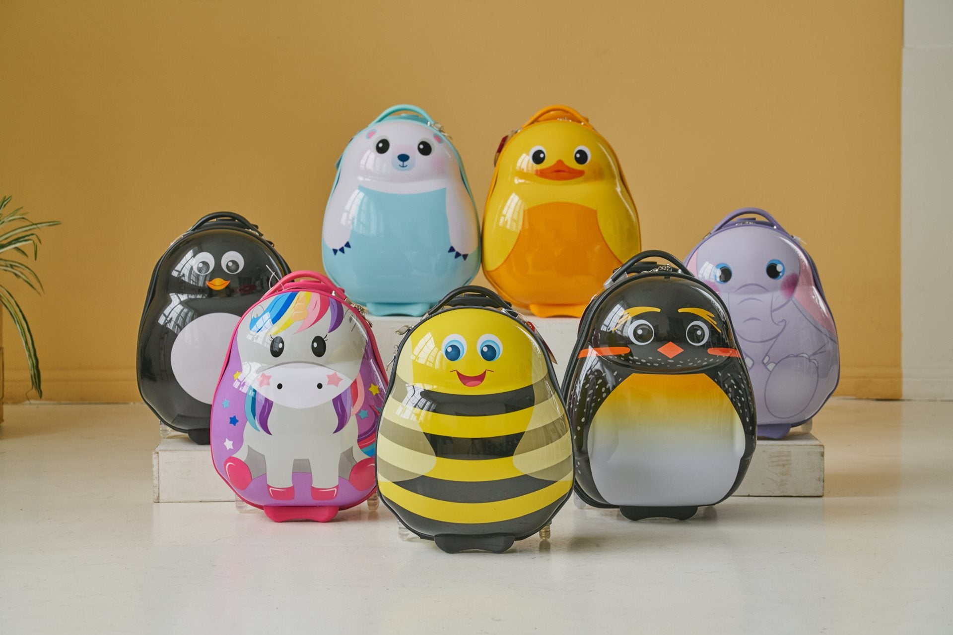 Heys Travel Tots Set Rugzak + Kinderkoffer - Bumble Bee Kinderkoffer - Reisartikelen-nl