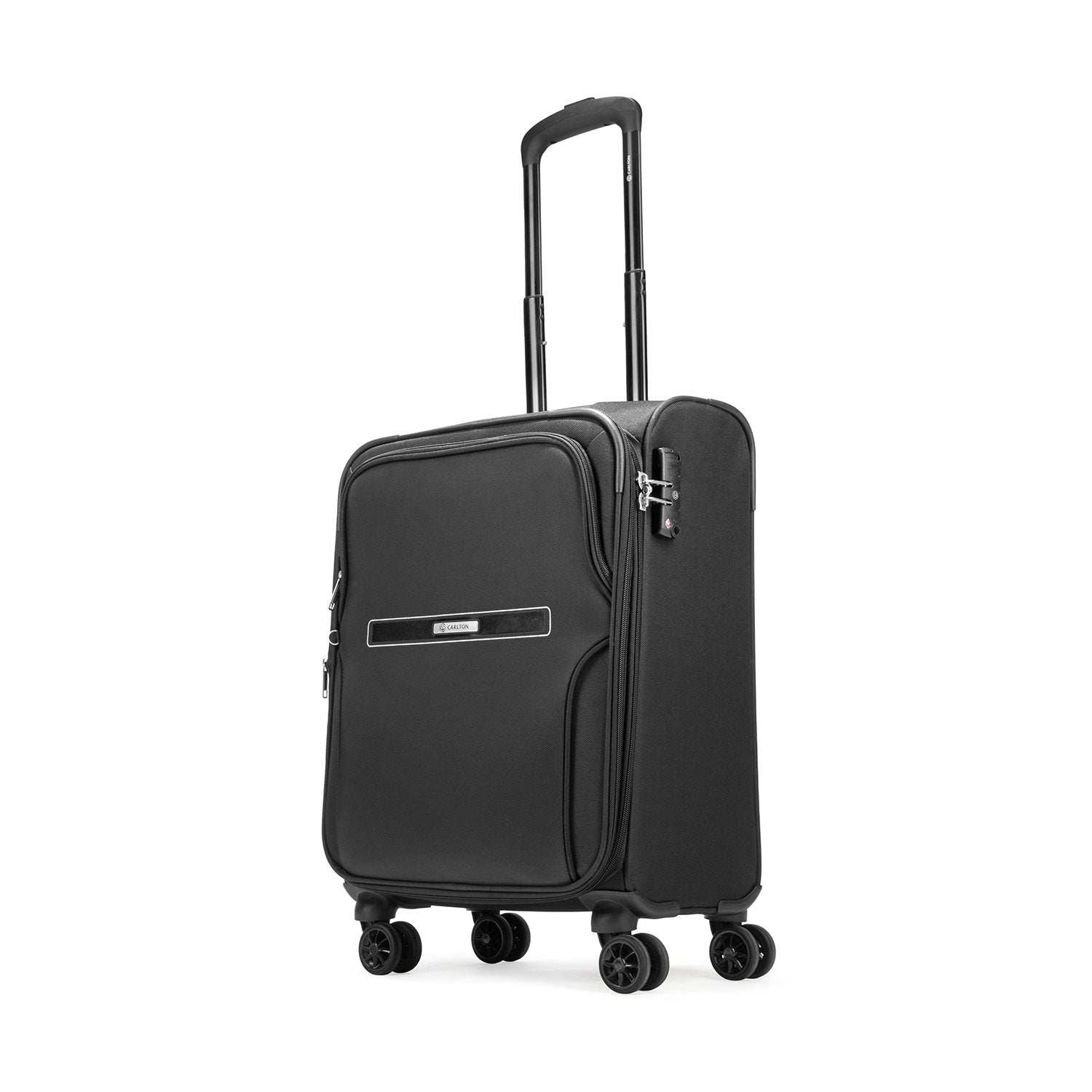 Carlton Turbolite Plus - Handbagage Koffer - 55 cm - Black Handbagage Koffer - Reisartikelen-nl