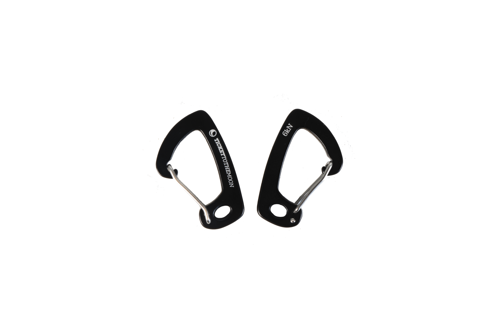 Ticket To The Moon Pair of Aluminium AL-7075 lightweight carabiner in blister (600 Kg - 6 KN) - Reisartikelen-nl