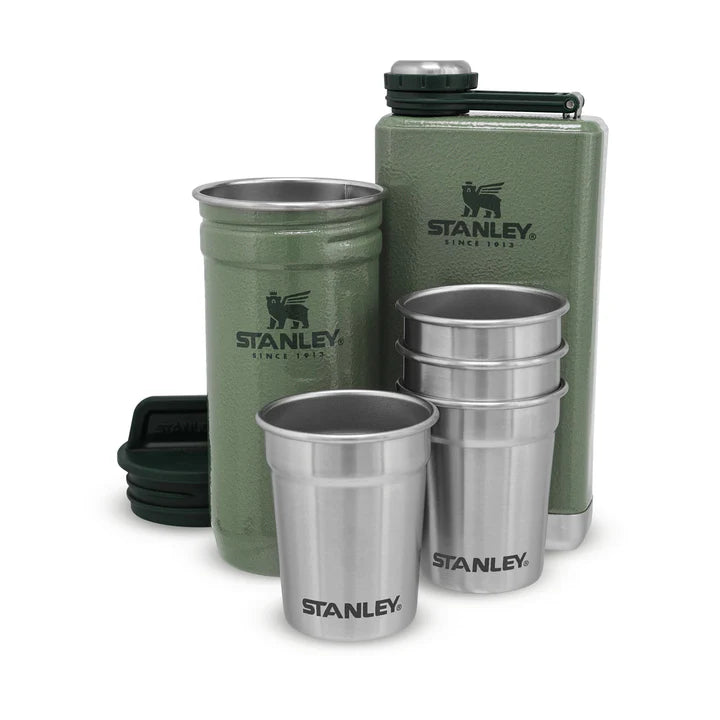 Stanley Pre-Party  Shotglass + Flask set - Hammertone Green  - Reisartikelen-nl