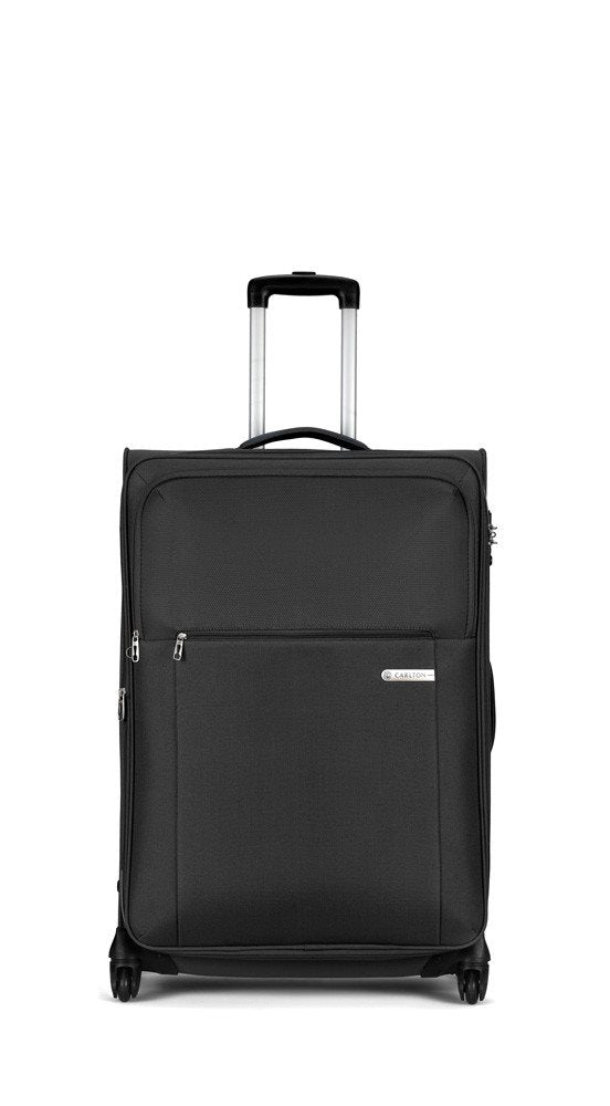 Carlton X-Plus Expandable Spinner 55 cm - Black Handbagage Koffer - Reisartikelen-nl