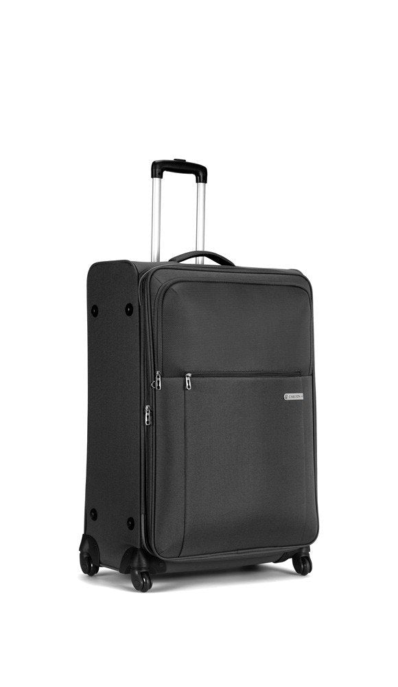 Carlton X-Plus Expandable Spinner 55 cm - Black Handbagage Koffer - Reisartikelen-nl
