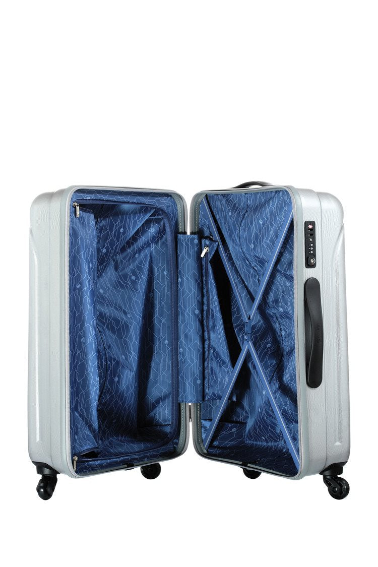 Carlton Stellar Spinner Case handbagage koffer 55 cm - Silver Handbagage Koffer - Reisartikelen-nl