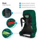 Osprey Rook 50 - Black Backpack - Reisartikelen-nl