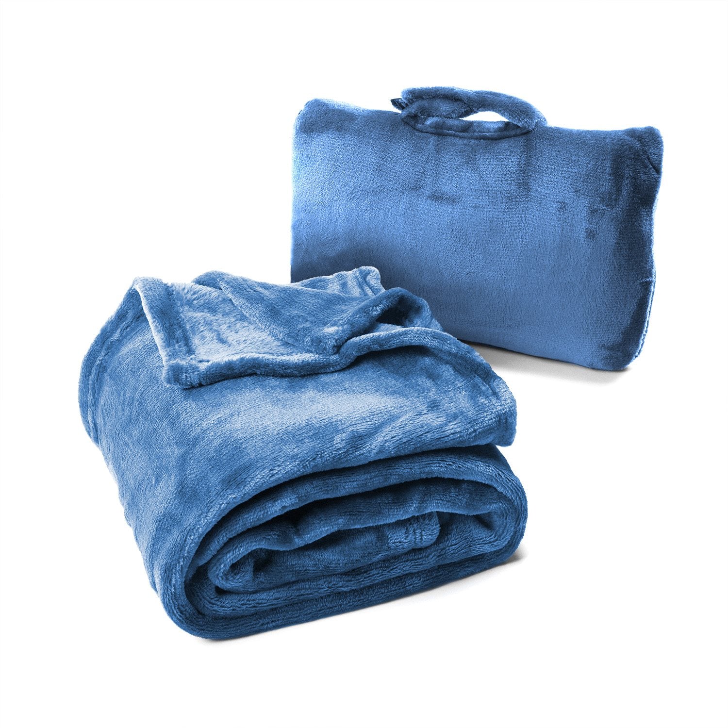 Cabeau Fold´n Go Blanket Royal Blue Reisdeken - Reisartikelen-nl