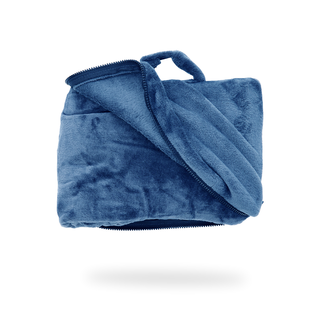 Cabeau Fold´n Go Blanket Royal Blue Reisdeken - Reisartikelen-nl