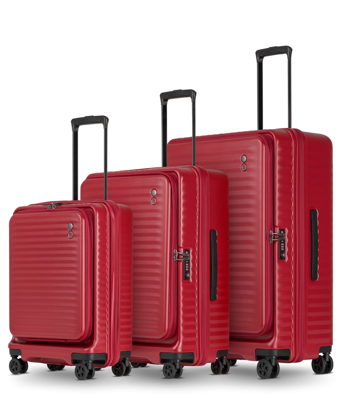Echolac Celestra 4-Wheel Luggage Echolac Red S/M/L Kofferset - Reisartikelen-nl
