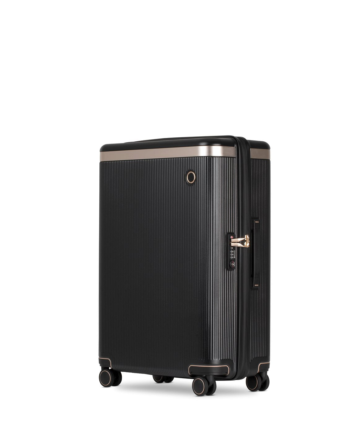 Echolac Dynasty 4-wheel luggage - M - Black Ebony Ruimbagage Koffer - Reisartikelen-nl