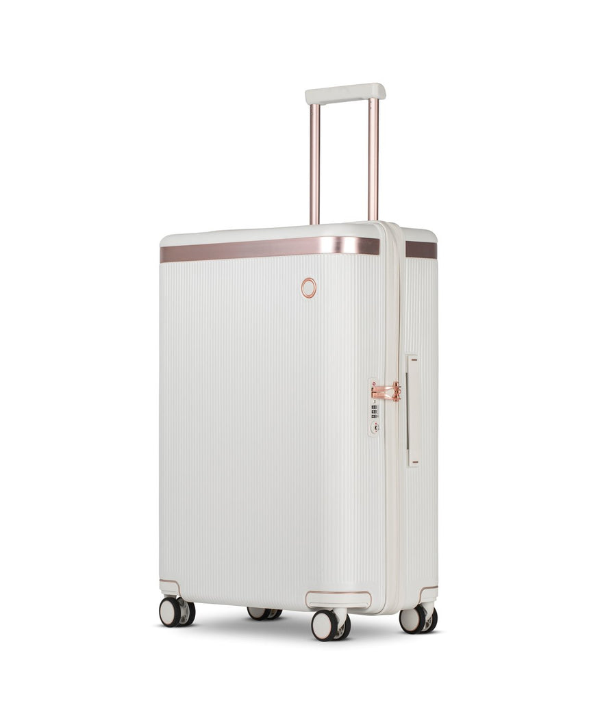 Echolac Dynasty 4-wheel luggage Ivory White M Ruimbagage Koffer - Reisartikelen-nl