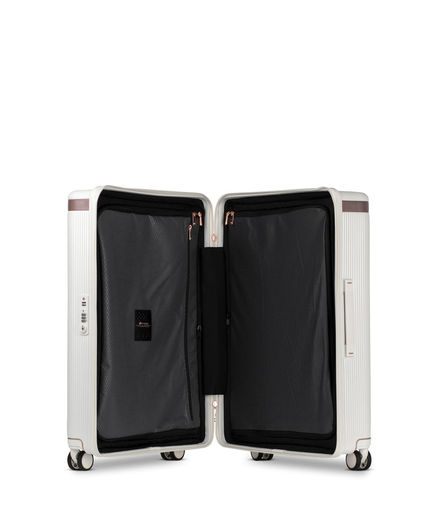 Echolac Dynasty 4-wheel luggage Ivory White M Ruimbagage Koffer - Reisartikelen-nl