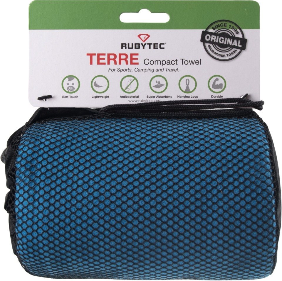 Rubytec Terre compact towel Blauw XL Sneldrogende handdoeken - Reisartikelen-nl