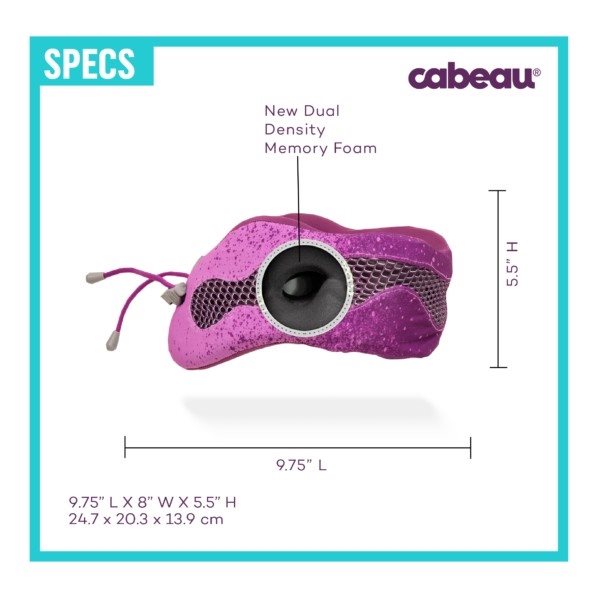 Cabeau Cool Evolution Pillow Purple (incl. oordopjes) Nekkussen - Reisartikelen-nl