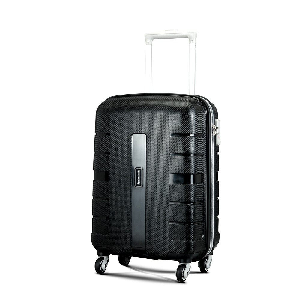 Carlton Voyager Spinner Case 55 cm - Black Handbagage Koffer - Reisartikelen-nl
