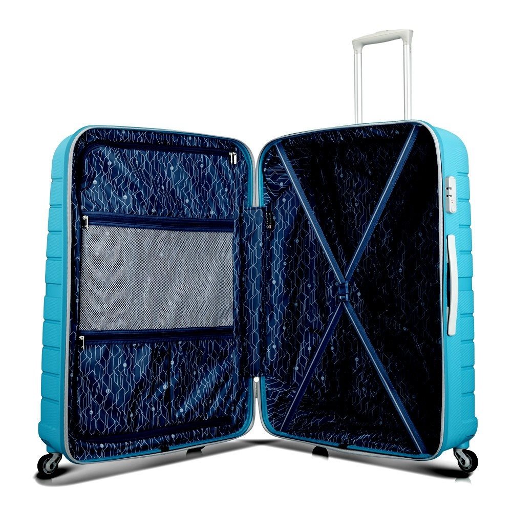 Carlton Voyager Spinner Case 79 cm - Teal Blue Ruimbagage Koffer - Reisartikelen-nl