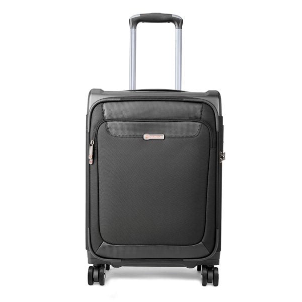 Carlton Crossover Spinner Case 55 cm - Black Handbagage Koffer - Reisartikelen-nl