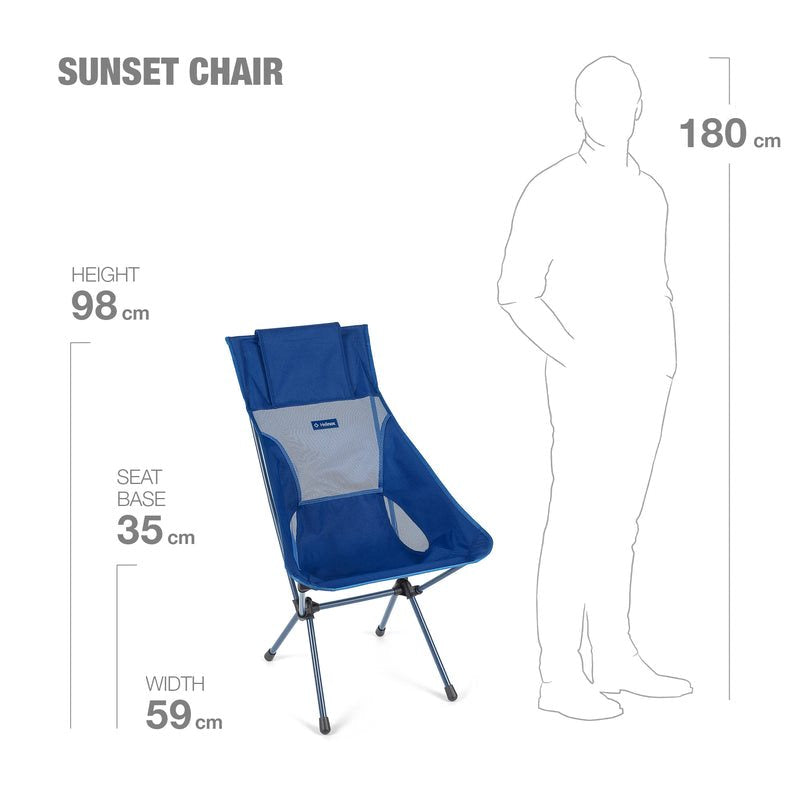 Helinox Sunset Chair - Lichtgewicht stoel - Blue Block Kampeerstoeltje - Reisartikelen-nl