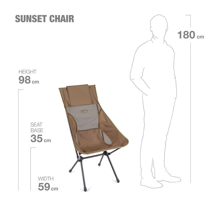 Helinox Sunset Chair - Lichtgewicht stoel - Coyote Tan Kampeerstoeltje - Reisartikelen-nl