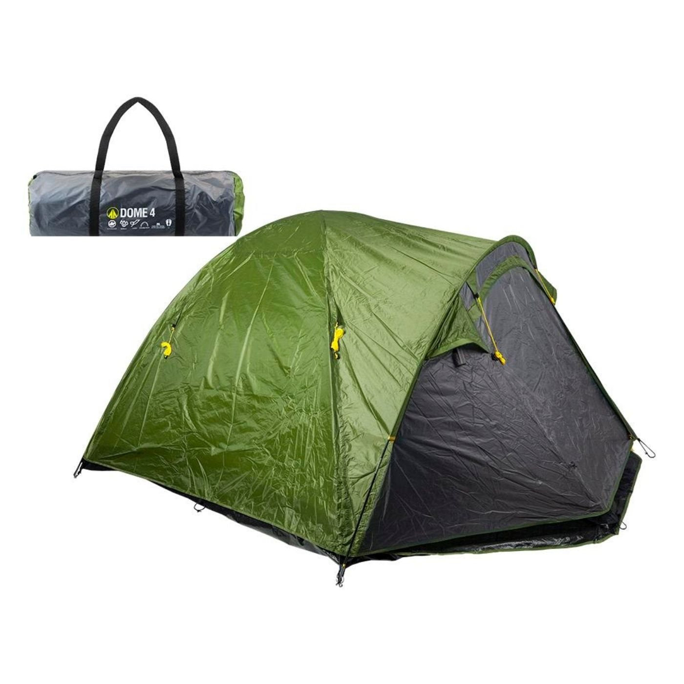 Summit 4 Persoons Double Skin Dome Tent - Forest Green Tent - Reisartikelen-nl