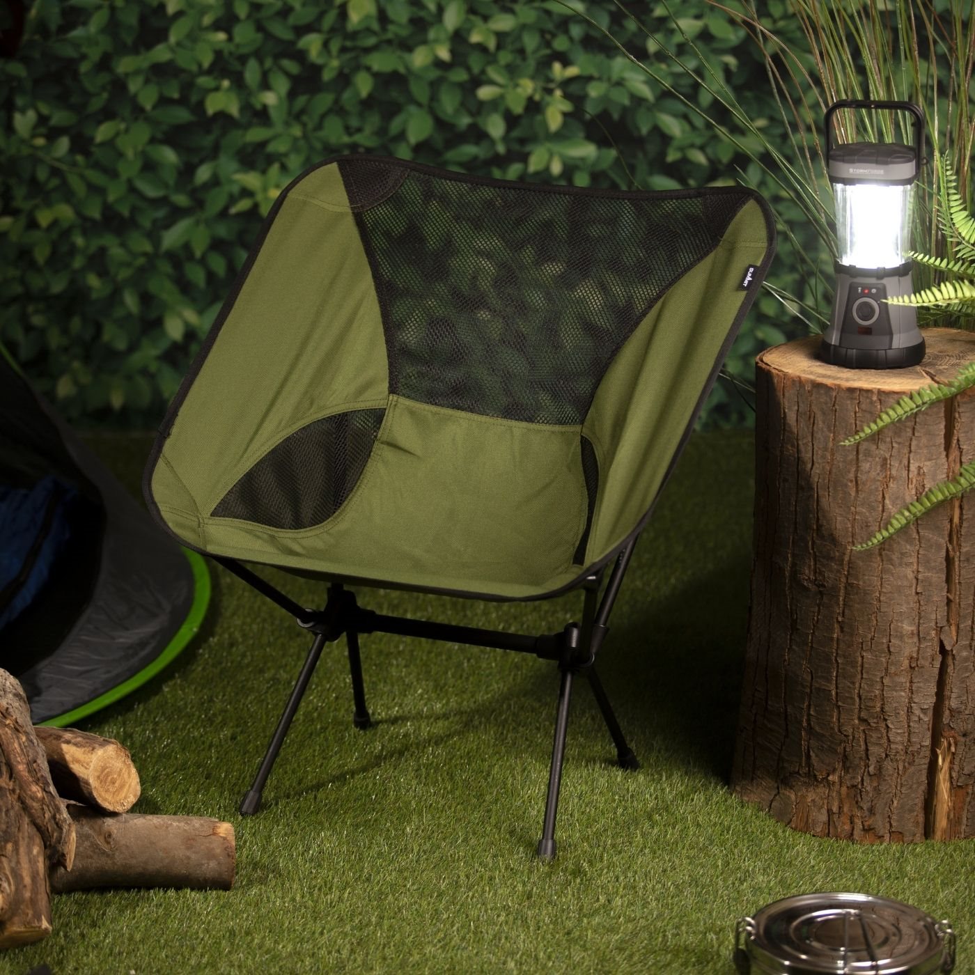 Summit Pack Away Lichtgewicht campingstoeltje - Forest Green Kampeerstoeltje - Reisartikelen-nl
