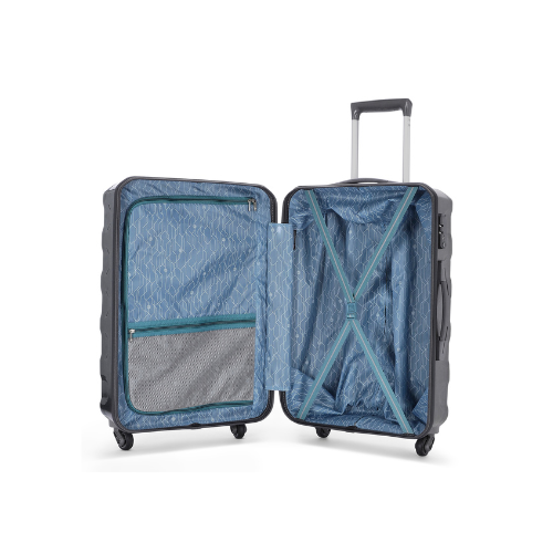 Carlton Carbon Spinner Case 55 cm - Grey Handbagage Koffer - Reisartikelen-nl