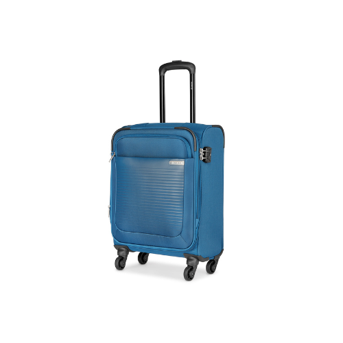 Carlton Cooper Spinner Case 55 cm - Blue Handbagage Koffer - Reisartikelen-nl