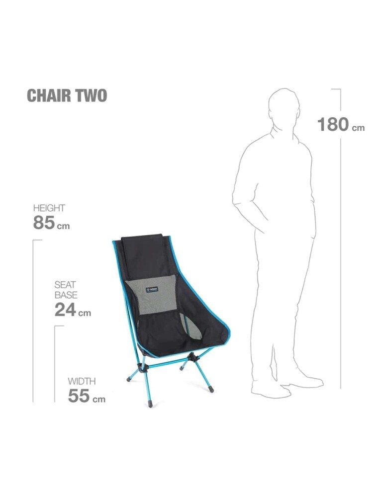 Helinox Chair Two - Lichtgewicht stoel - Black Kampeerstoeltje - Reisartikelen-nl