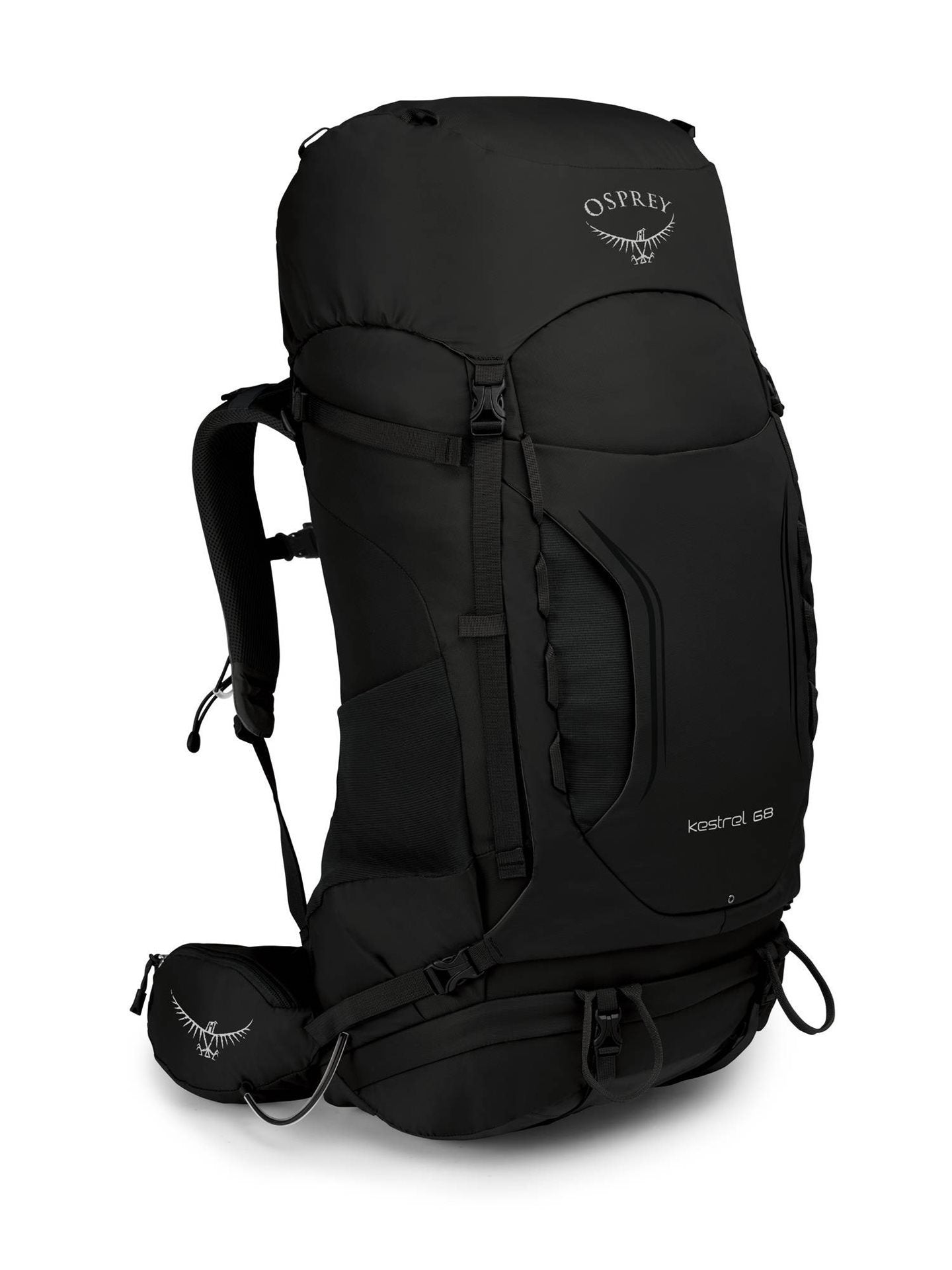 Osprey Kestrel - 68L -  S/M - Black Backpack - Reisartikelen-nl