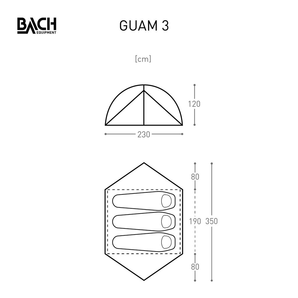 Bach Guam 3 Tent Willow Bough Green Tent - Reisartikelen-nl
