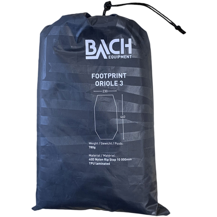 Bach Oriole 3 FootPrint Charcoal Grey Grondzeil - Reisartikelen-nl