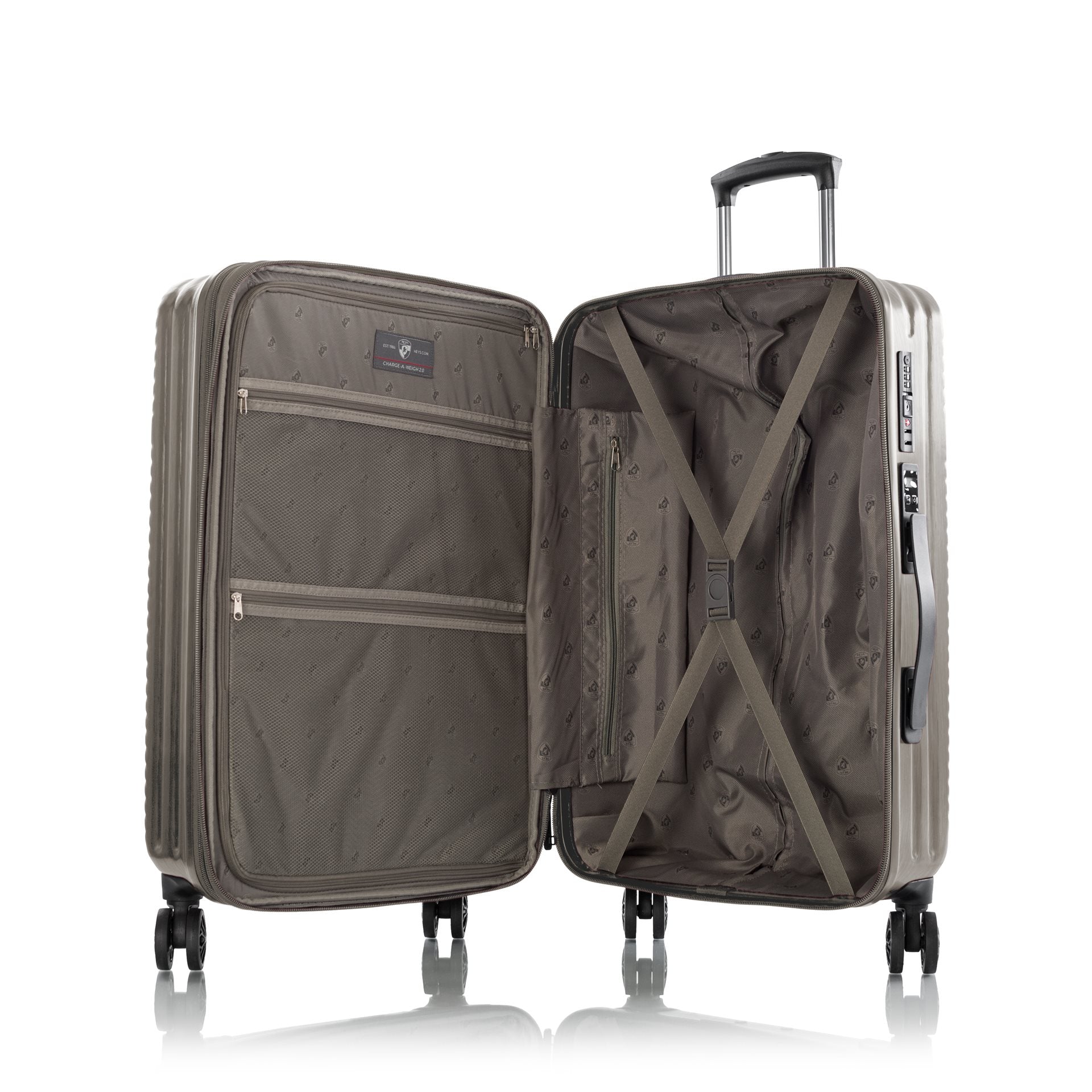 Heys Charge-A-Weigh 2.0 Koffer 26" (66 cm) - Taupe Ruimbagage Koffer - Reisartikelen-nl