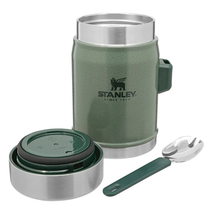 Stanley The Legendary Food Jar en Spork - 400ml - Hammertone Green Thermosfles - Reisartikelen-nl