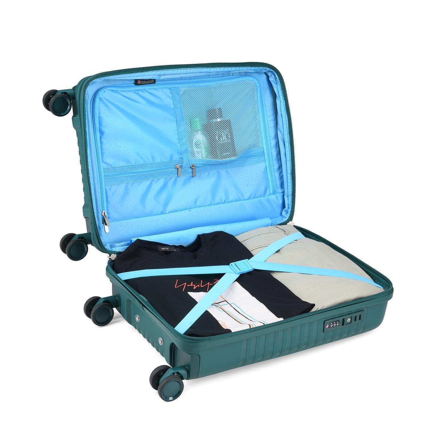 Carlton Wego Plus - Handbagage Koffer - 55 cm - Green Handbagage Koffer - Reisartikelen-nl