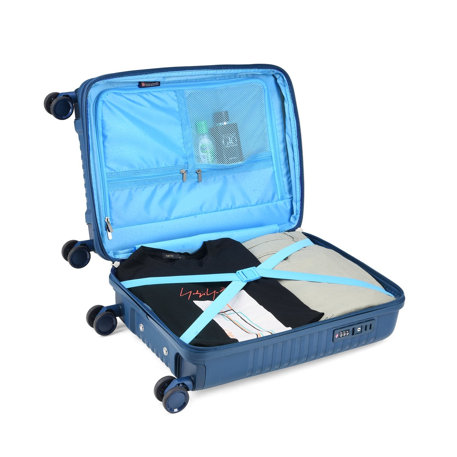 Carlton Wego Plus - Handbagage Koffer - 55 cm - Blue Handbagage Koffer - Reisartikelen-nl