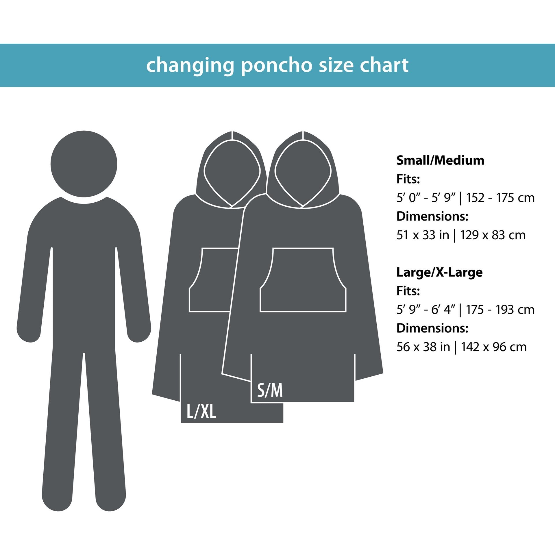 Pack Towl  Poncho - L/XL - Retro Curve Poncho - Reisartikelen-nl
