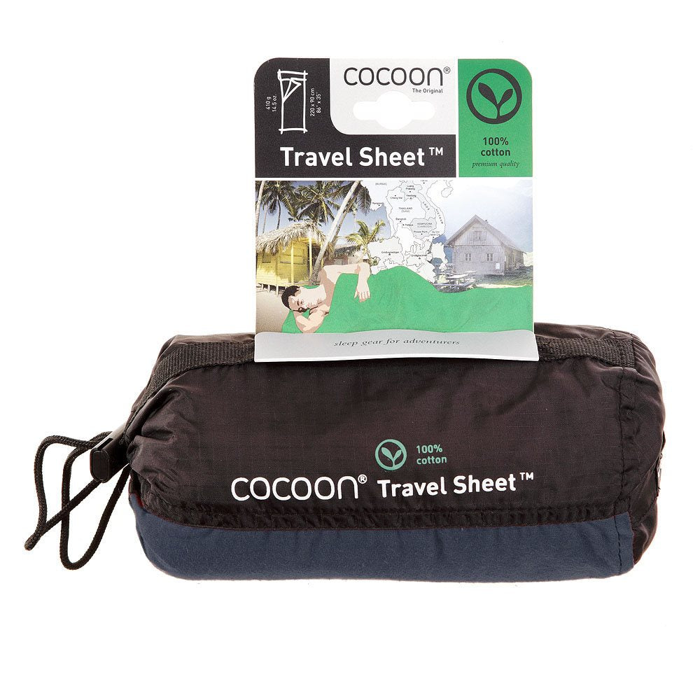 Cocoon Travelsheets 100% Katoen -  Tuareg / Elephant  grey Lakenzak - Reisartikelen-nl