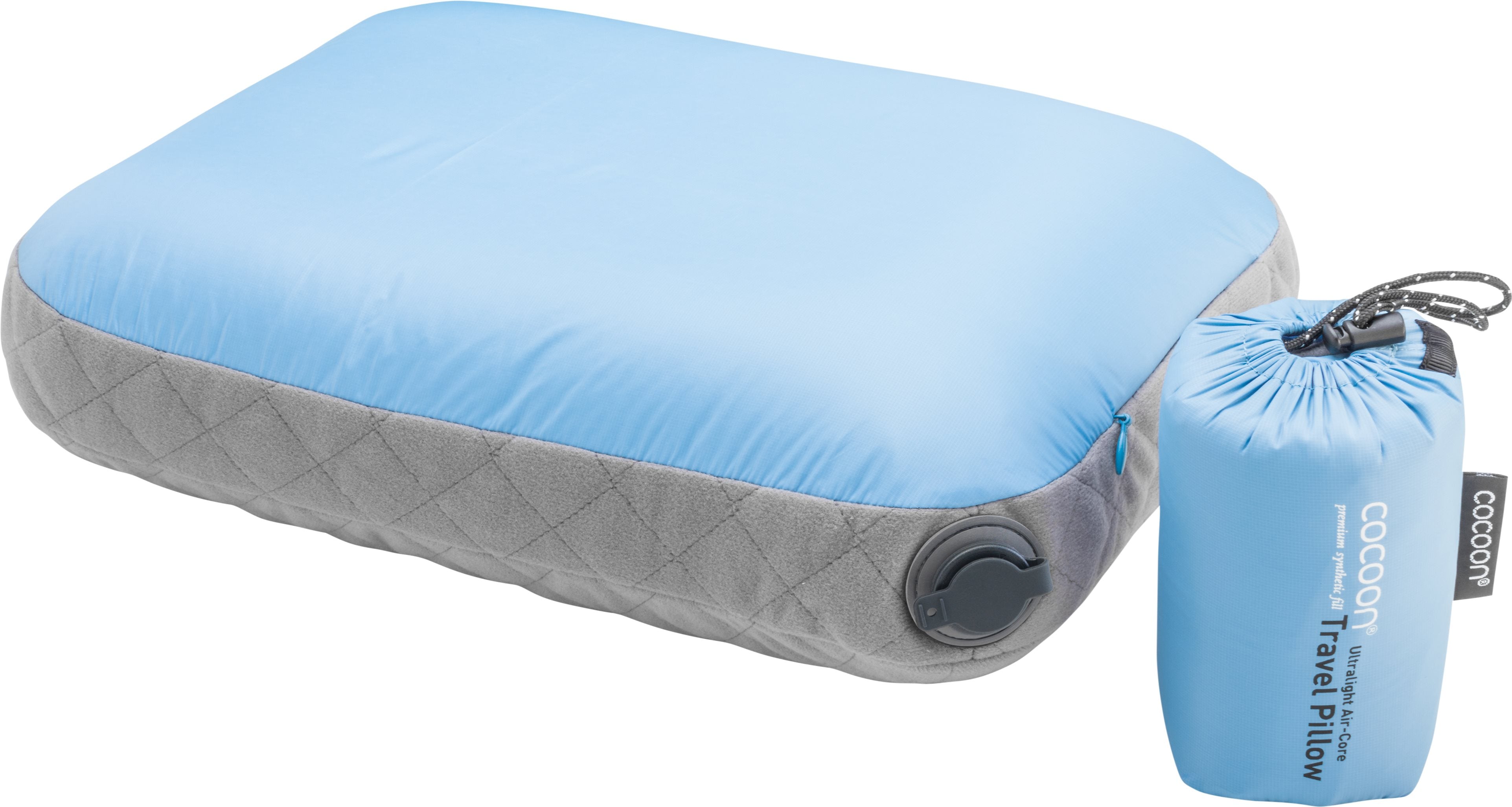 Cocoon Air Core Pillow Ultra Light - M - Light blue Reiskussen - Reisartikelen-nl