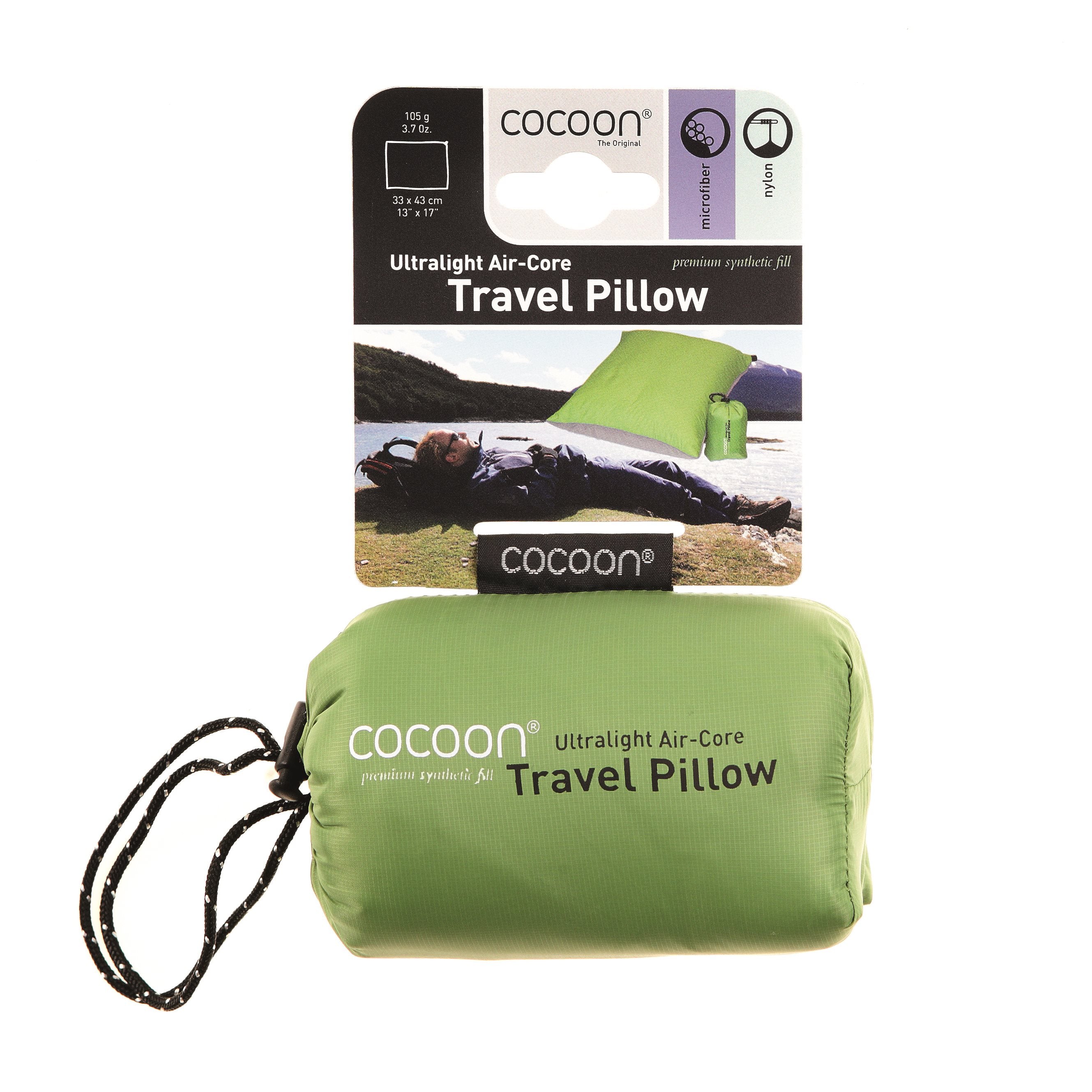 Cocoon Air Core Pillow Ultra Light - M - Wasabi Reiskussen - Reisartikelen-nl