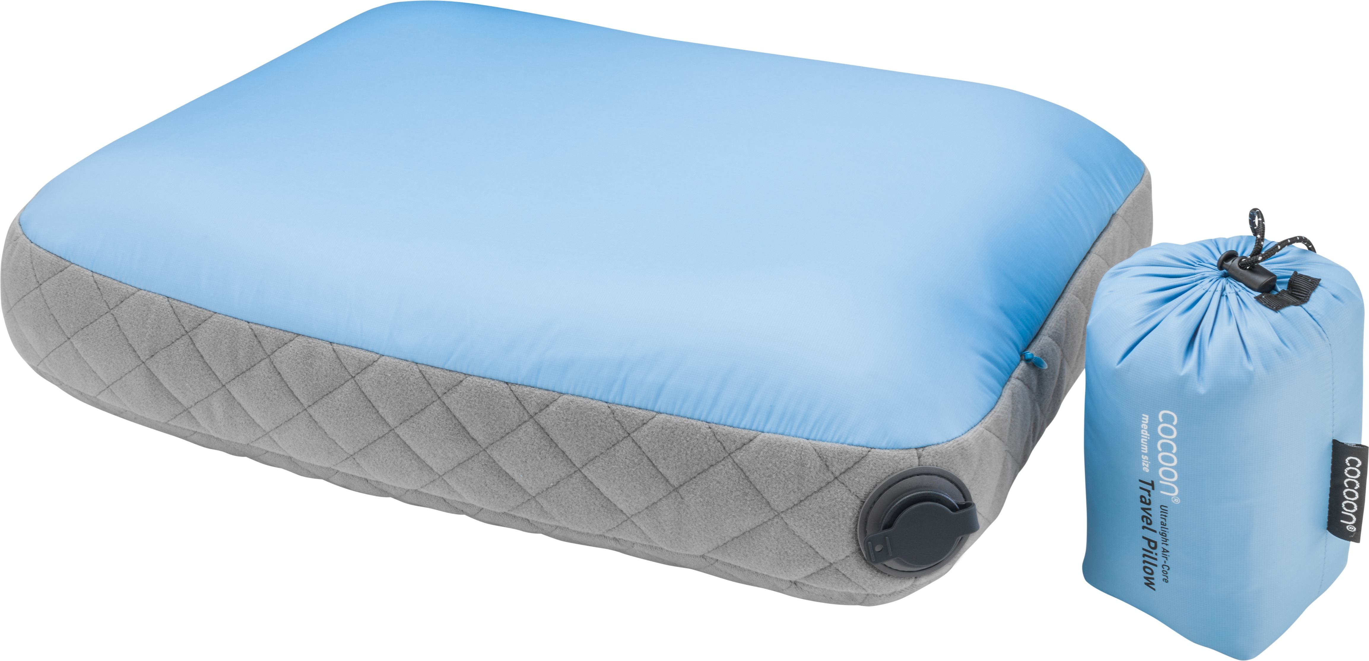 Cocoon Air Core Pillow Ultra Light - L - Light blue Reiskussen - Reisartikelen-nl