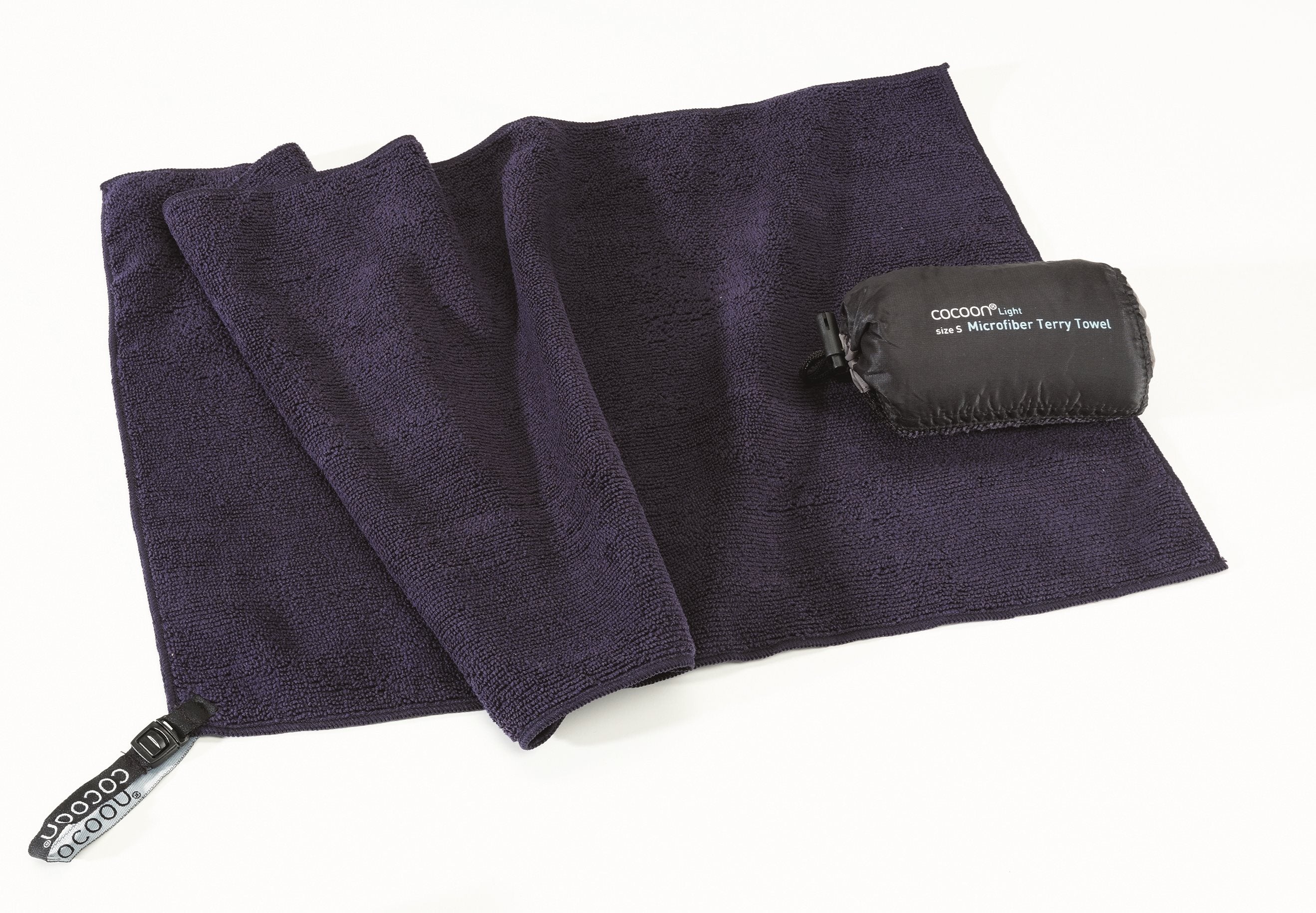 Cocoon Terry Towel Light - Large -  Dolphin blue Sneldrogende handdoeken - Reisartikelen-nl