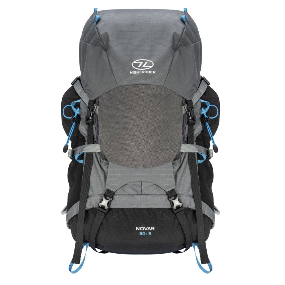 Highlander Backpack Novar  - 50L+5L - Dark Grey Backpack - Reisartikelen-nl