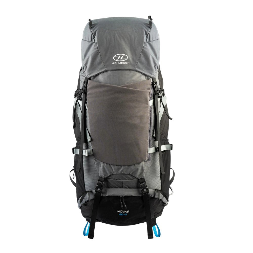 Highlander Backpack Novar  - 60L+5L - Dark Grey Backpack - Reisartikelen-nl