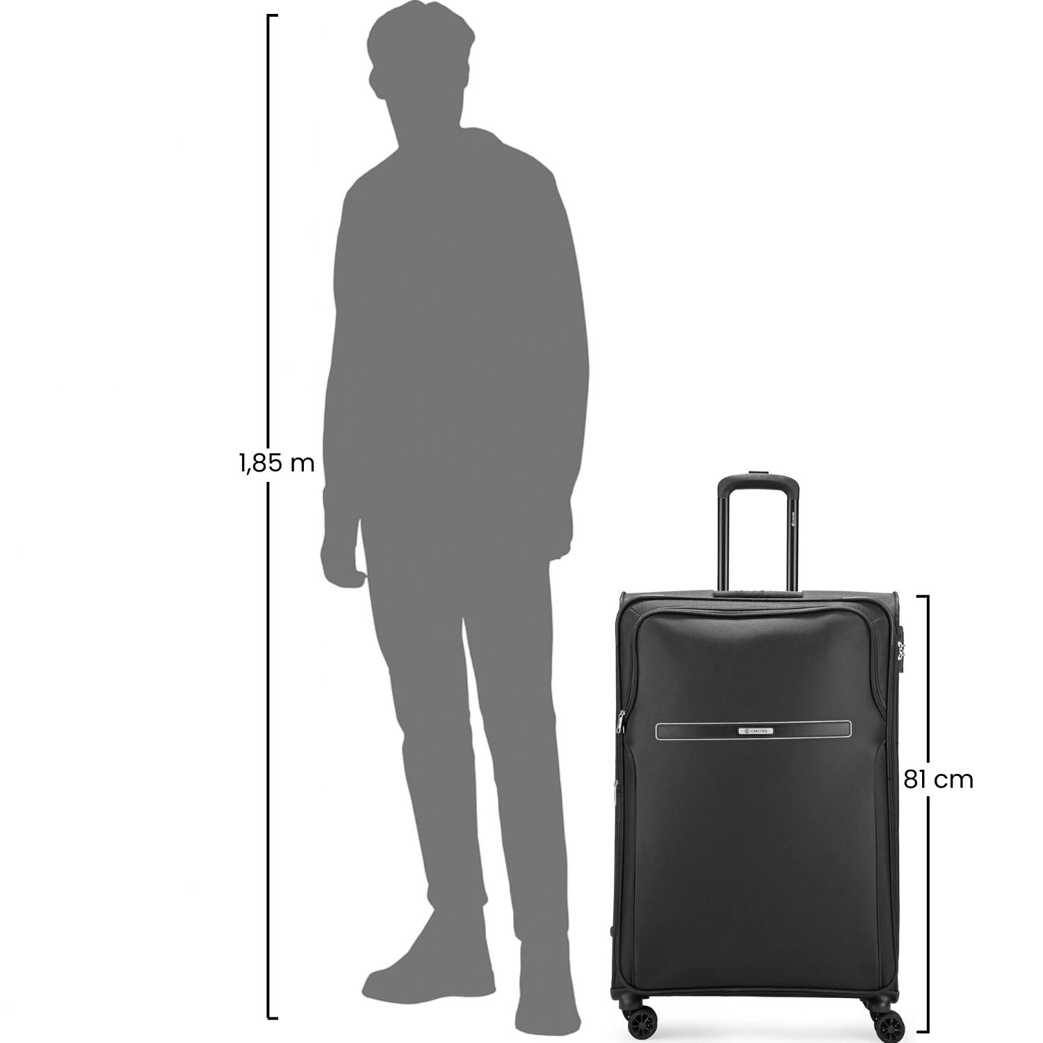 Carlton Turbolite Plus 81cm - Ruimbagage Koffer - Black